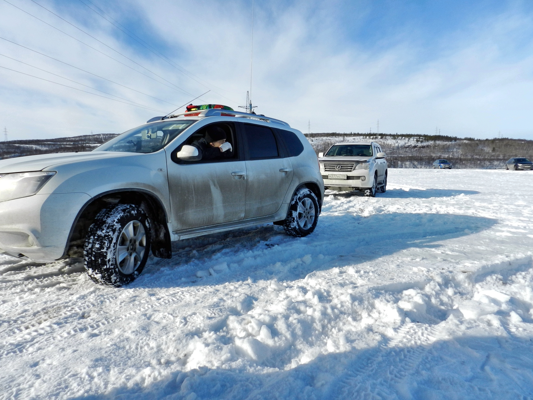 Fun Sunday ride! DR Ilya! Duster, Mitsubishi, Nissan, Shniva, Lexus, Offroad, Murmansk - My, Renault Duster, Murmansk, Kola Peninsula, Pokatushki, 4x4, Niva, Lexus, Nissan, Video, Longpost