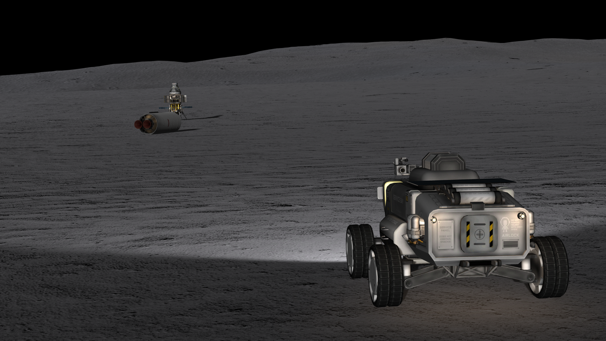 Kerbal Space Program, JNSQ career: first rover walk on Moon - My, Kerbal space program, Games, Space, Longpost