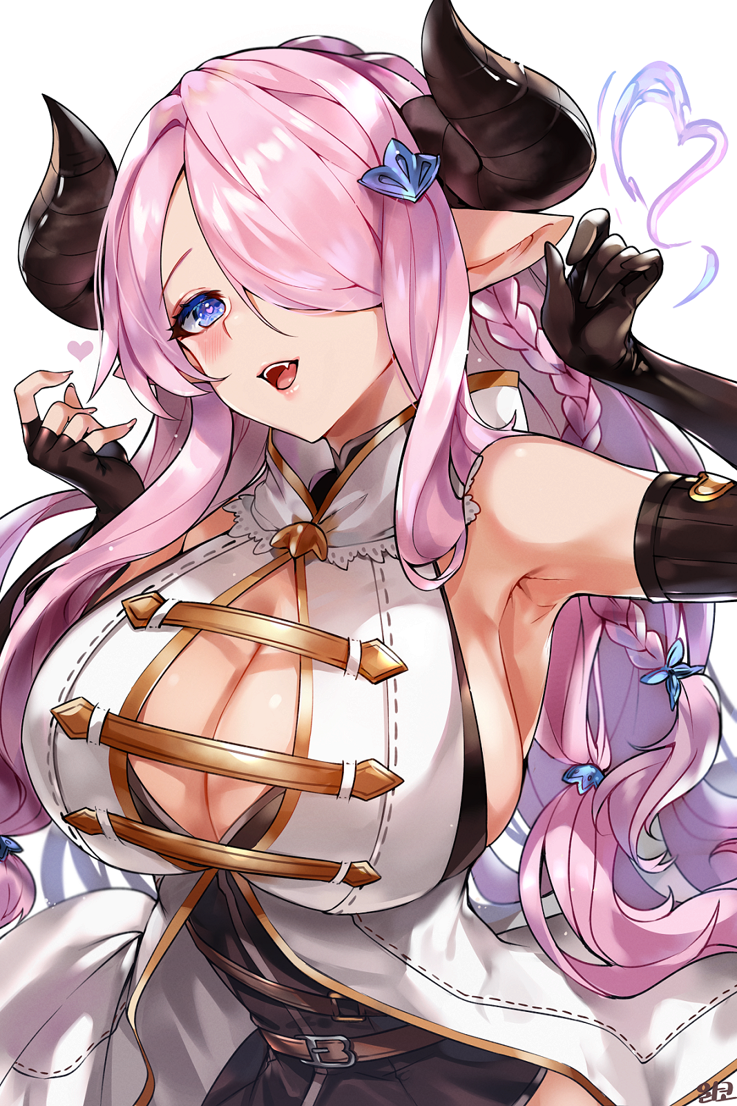 Нармая - Аниме, Anime Art, Granblue Fantasy, Narmaya, Грудь, Декольте