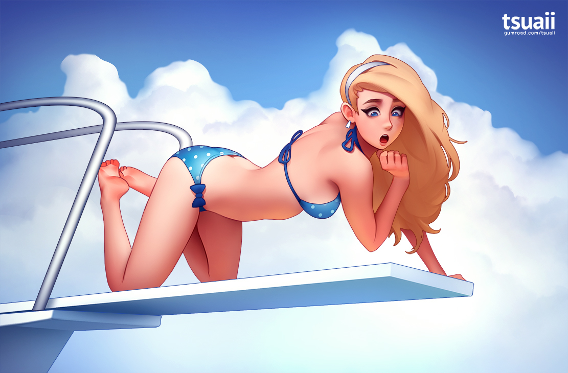 Sunny, summer Lux from tsuaii - Tsuaii, League of legends, Suite, Girls, Swimsuit, Fan art, Art, Longpost