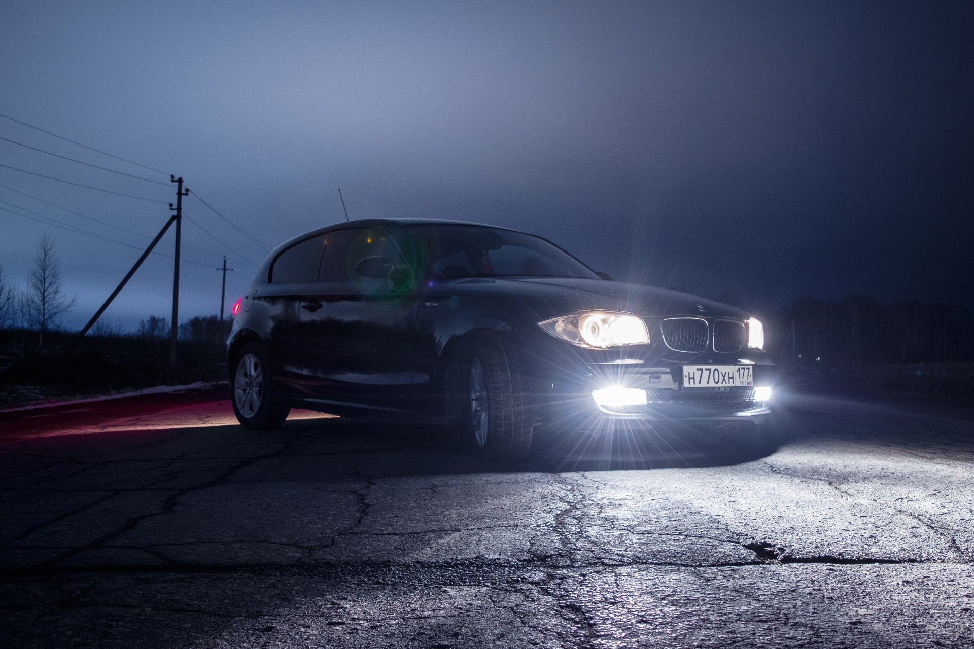 Photo shoot with BMW - My, Longpost, The photo, Beginning photographer, Auto, Night, Parking, Road