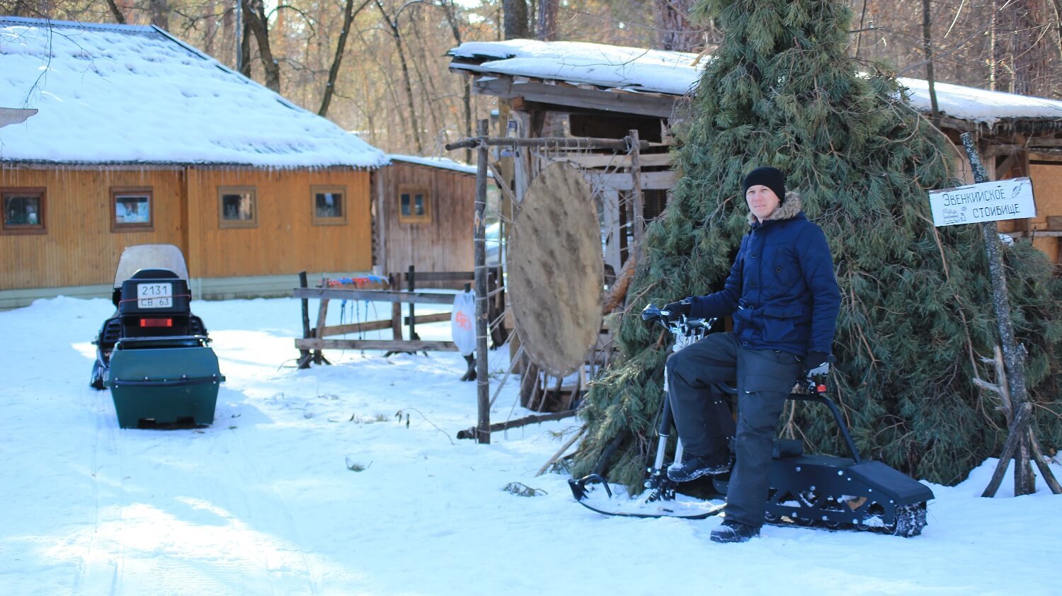 Snowbike in the sled dog village Silver of the North - My, Husky, Dog sled, Snowmobile, Snowbike, All-terrain vehicle, Video, Longpost