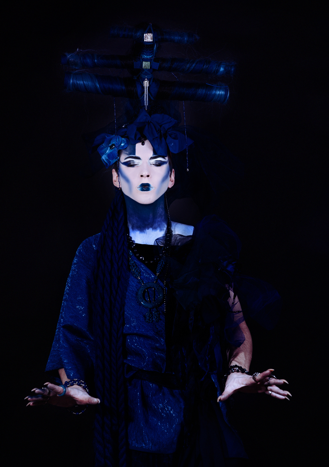 Alazar Maevskiy as BlueOiran - My, Makeup, Russian cosplay, Cosplay, Drag, Creative, Idea, Instagram, Longpost