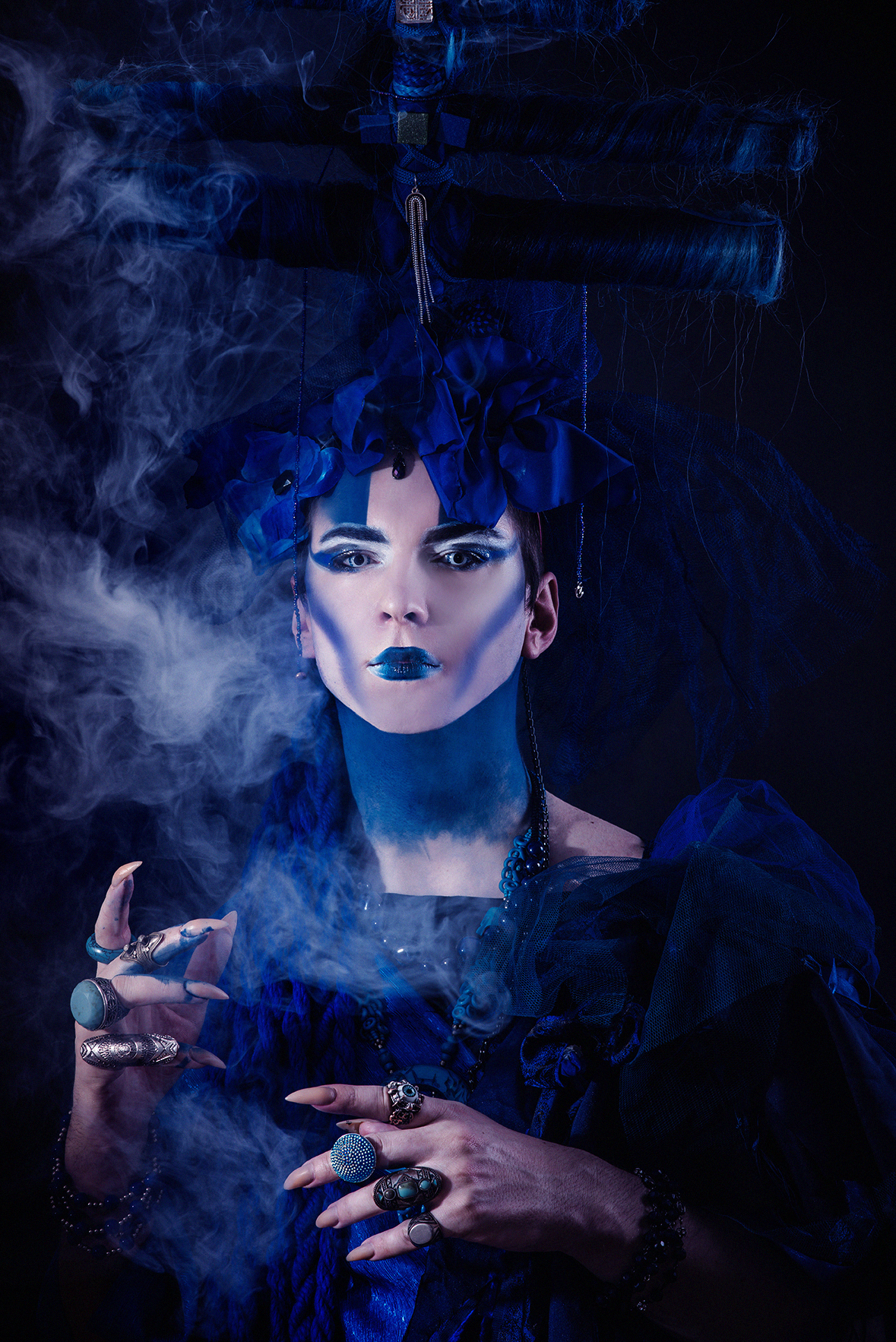 Alazar Maevskiy as BlueOiran - My, Makeup, Russian cosplay, Cosplay, Drag, Creative, Idea, Instagram, Longpost