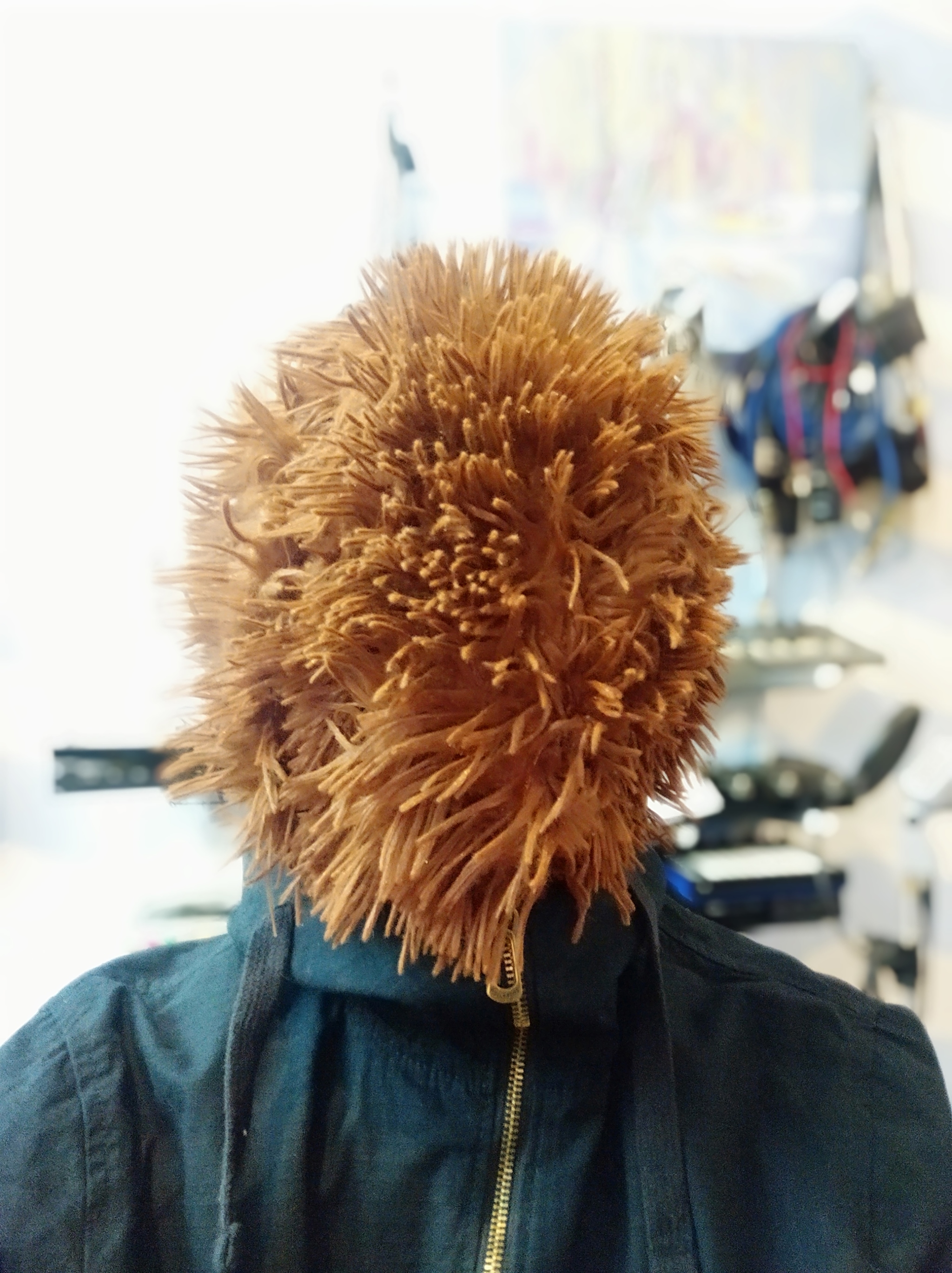 Virus mask - My, Mask, Coronavirus, Fur, Sewing, Longpost