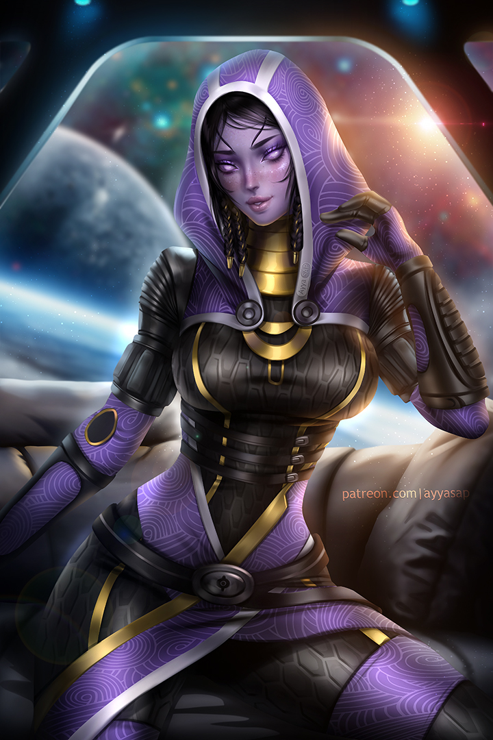 Тали'Зора - Рисунок, Mass Effect, Девушки, Tali Zorah, AyyaSAP