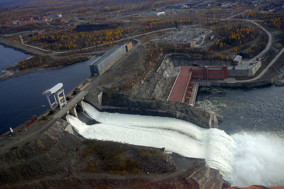 Water discharge, Kureyskaya hydroelectric power station - My, Hydroelectric power station, Water discharge, Svetlogorsk, Krasnoyarsk region