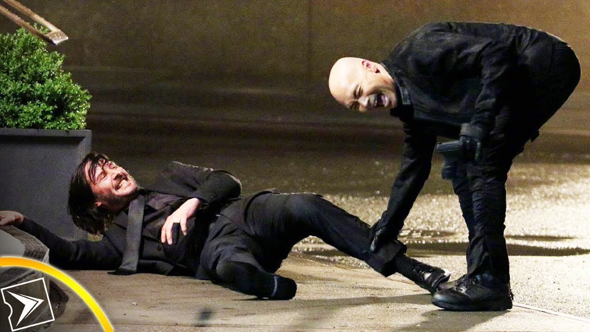 Mark Dacascos and Keanu Reeves during the filming of John Wick 3 - Keanu Reeves, Mark Dacascos, John Wick 3, Spoiled take, Filming, Longpost, Actors and actresses