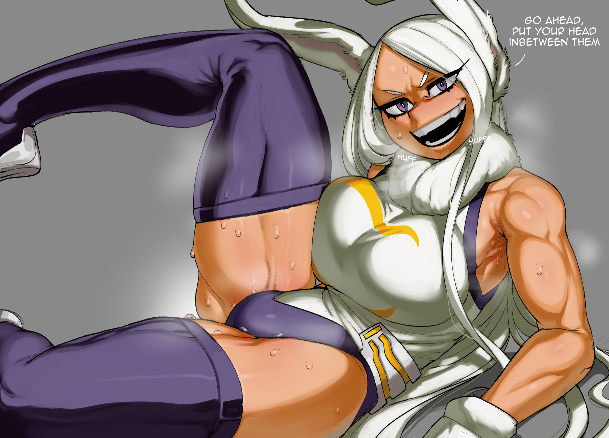 Come on, put your head between them - Krekk0v, Art, Strong girl, Boku no hero academia, Miruko, Anime, Anime art