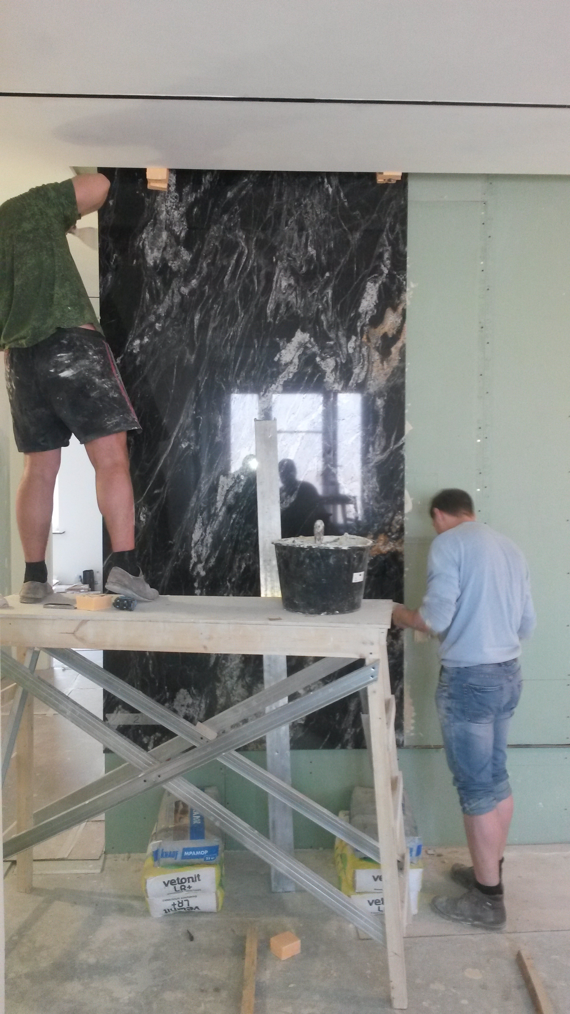 Монтаж гранита на стену, или как нет готовых фоток | Пикабу