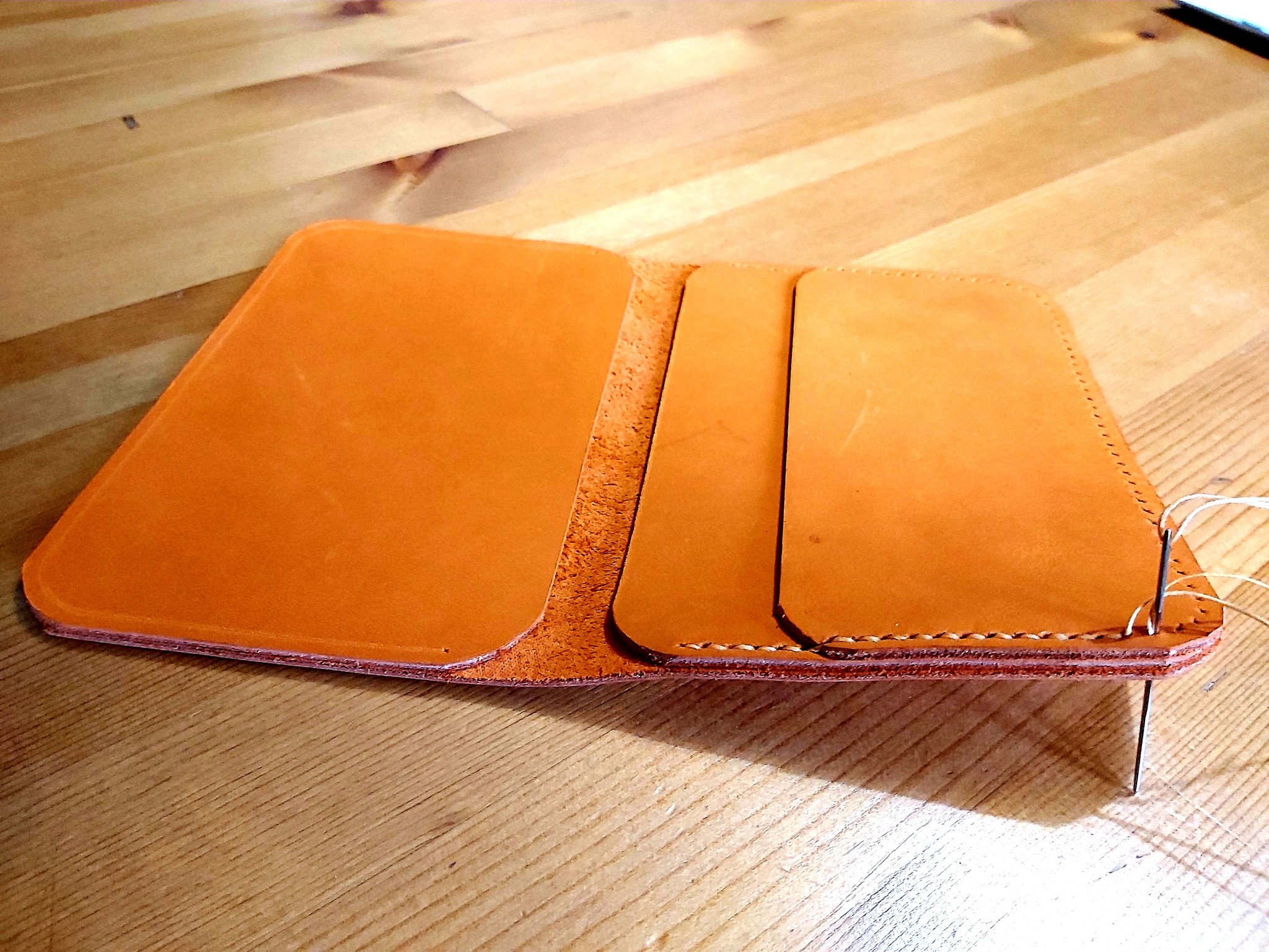 DIY leather document holder - My, Natural leather, With your own hands, Longpost