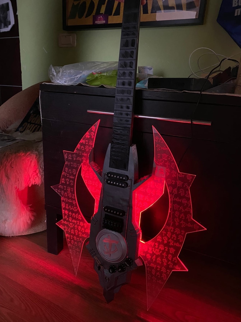 Guitar from doom eternal. Part 1 (and possibly the last) - My, Doom, Doom eternal, Guitar, 3D печать, With your own hands, Longpost, Better at home