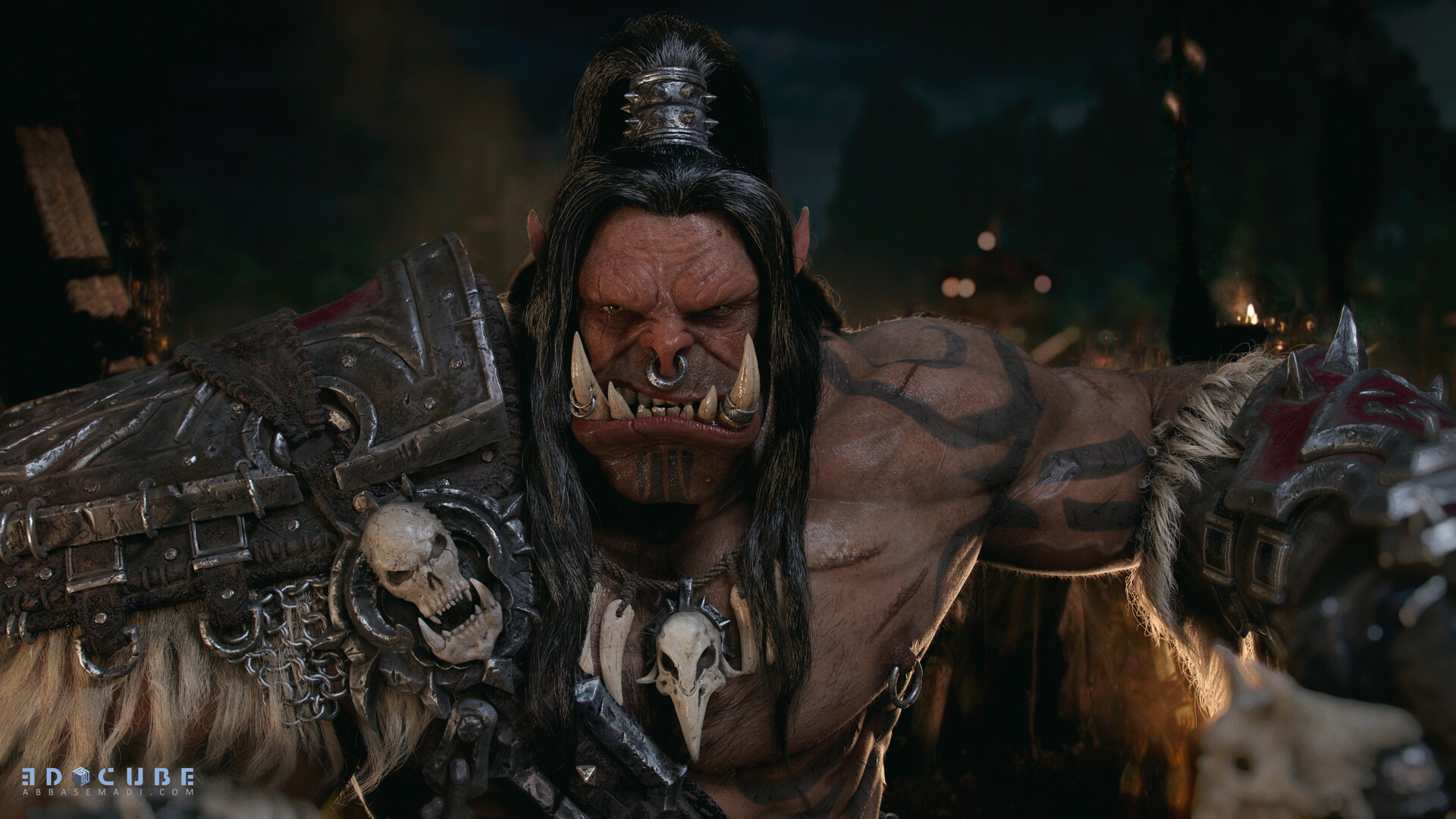 Hellscream - Art, Fan art, Draenor, Grommash Hell's Creek, Orcs, 3D, World of warcraft, Longpost