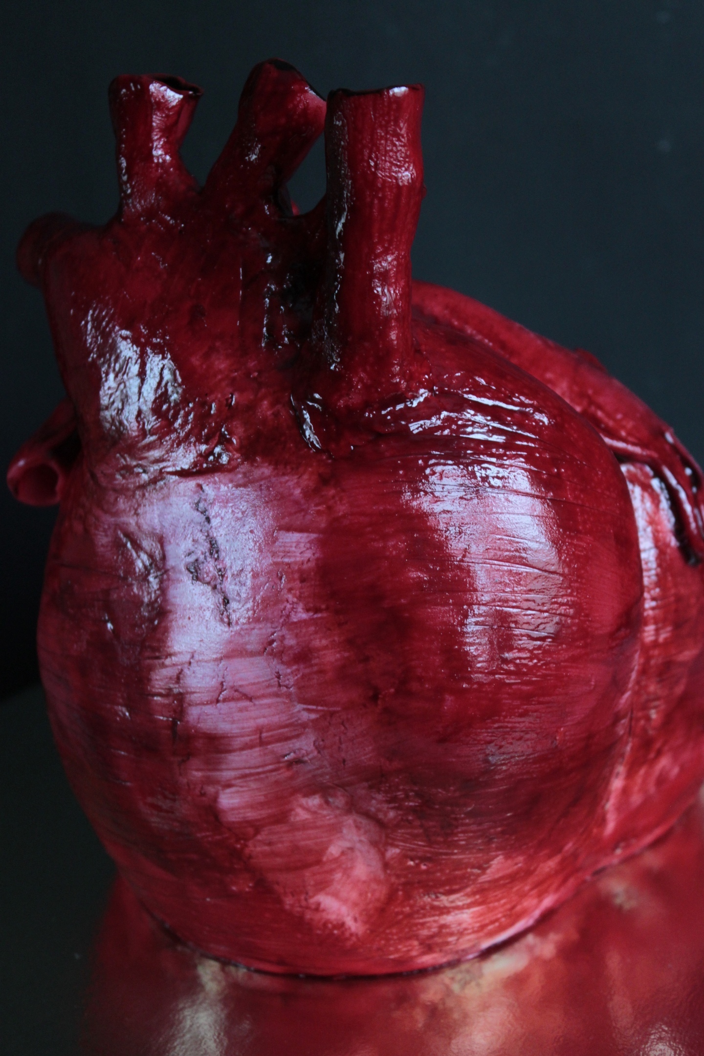 Horror cakes. Heart 3.5 kg - My, Cake, Heart, Anatomy, Horror, Creation, Darkness, Longpost