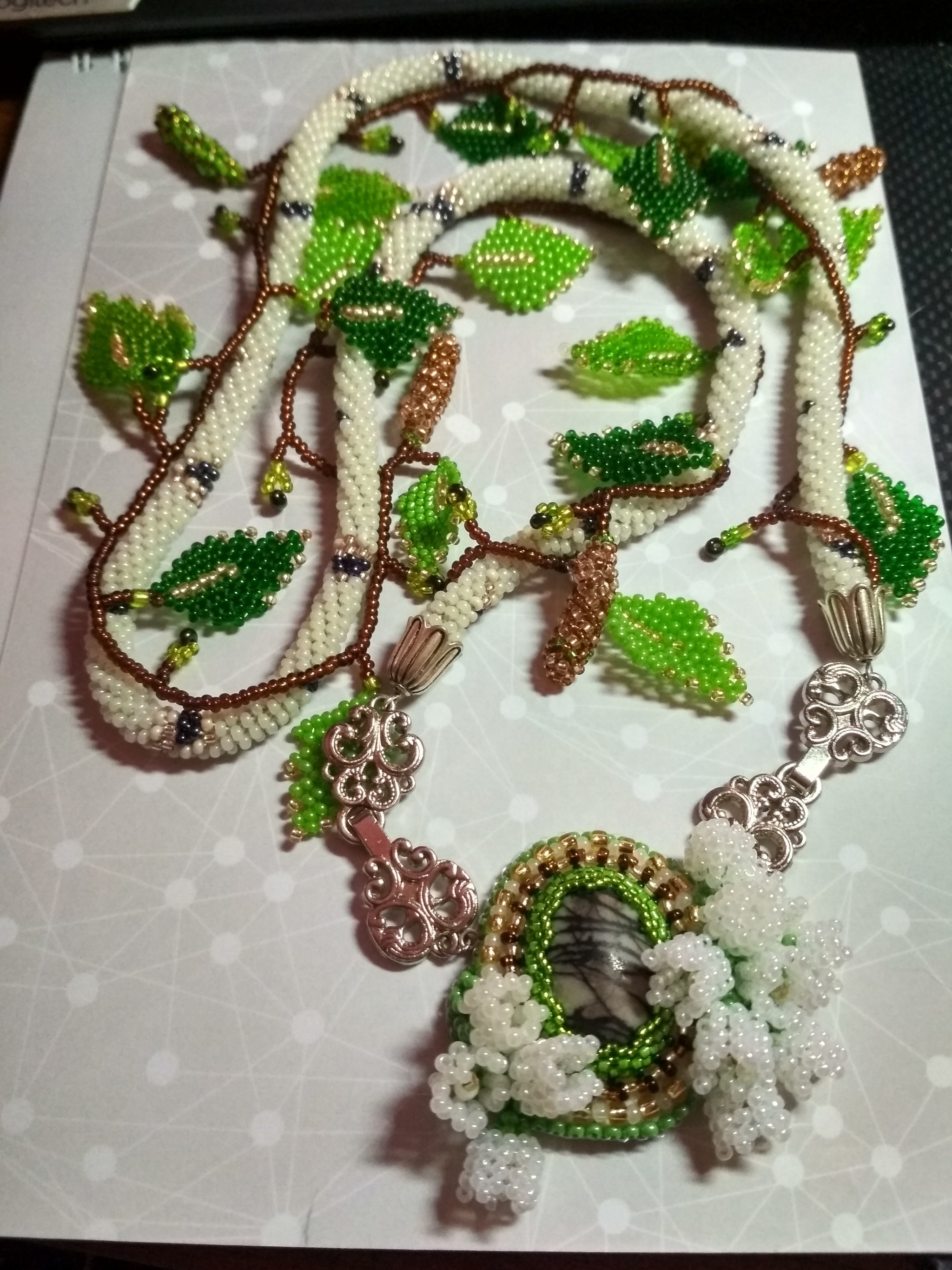 Yo, birch set - My, Beads, Needlework without process, Longpost