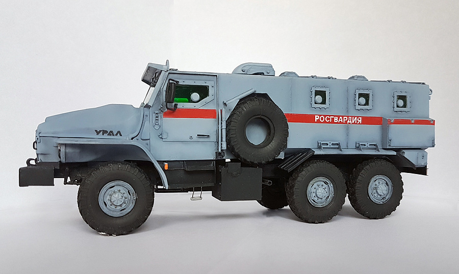 Ural 4320 centuries - My, Modeling, Ural, Auto, Rosgvardia, Armored vehicles, Scale model, Longpost