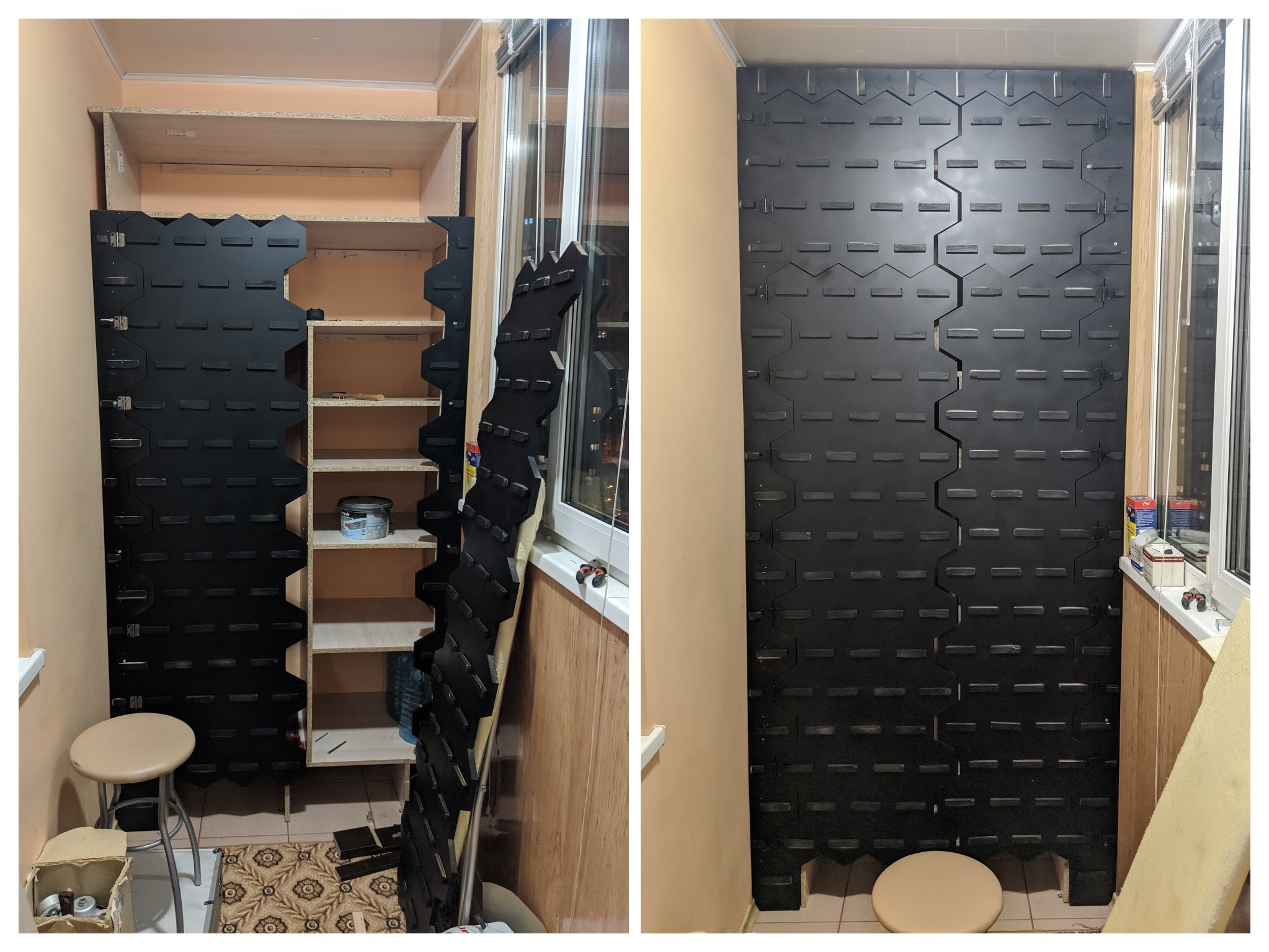 Chaosite Hexo Cabinet - My, Better at home, Closet, Hexagon, Needlework with process, Warhammer 40k, Longpost