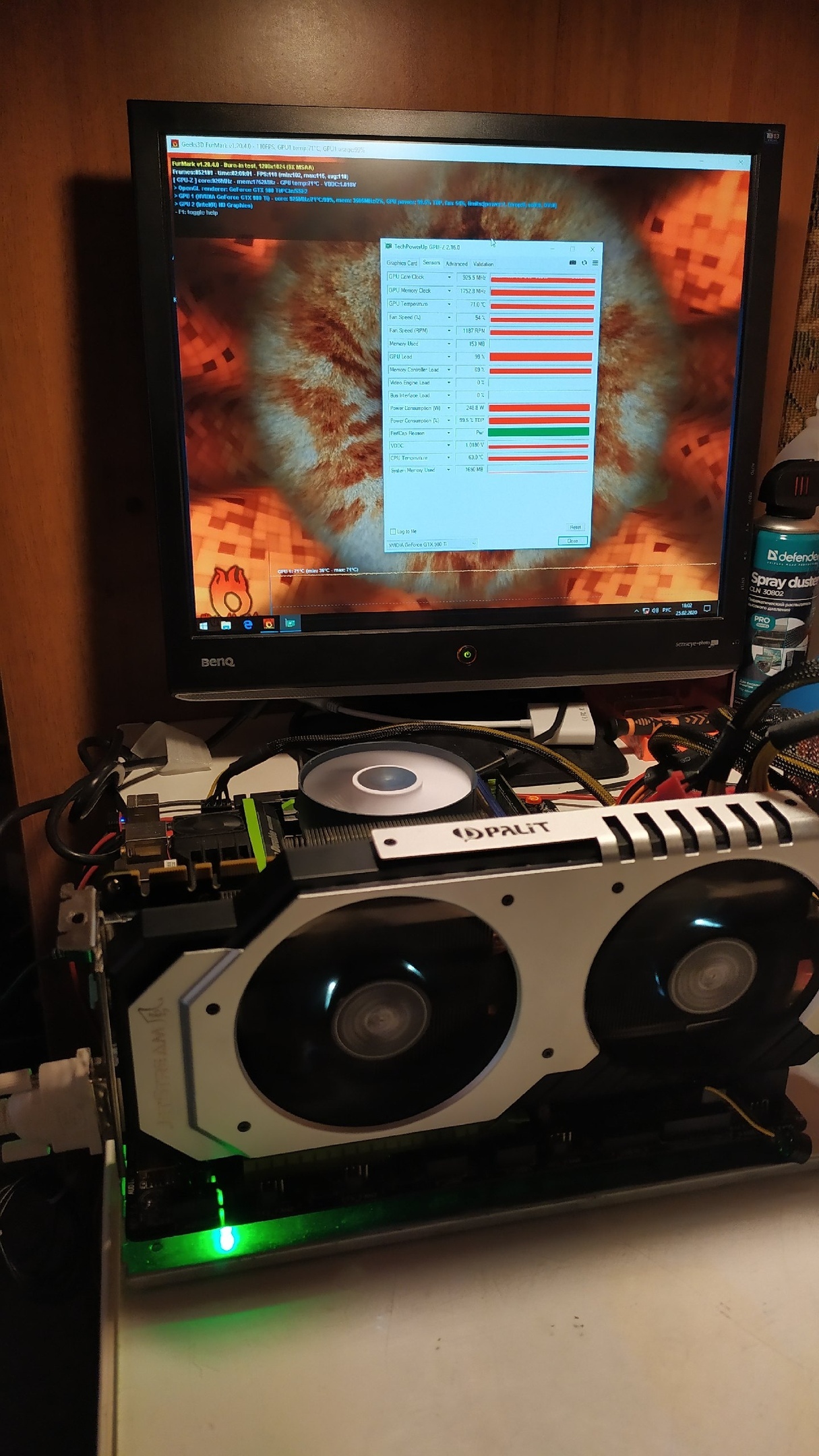 Palit GTX 980ti JetStream cuts out under light load - My, Video card, Repair, GTX, Longpost