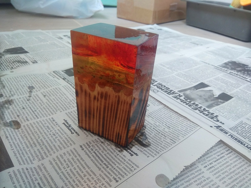 About our experiments with epoxy...Part 1 - My, Epoxy resin, Wood and resin, Homemade, With your own hands, Longpost, Needlework with process