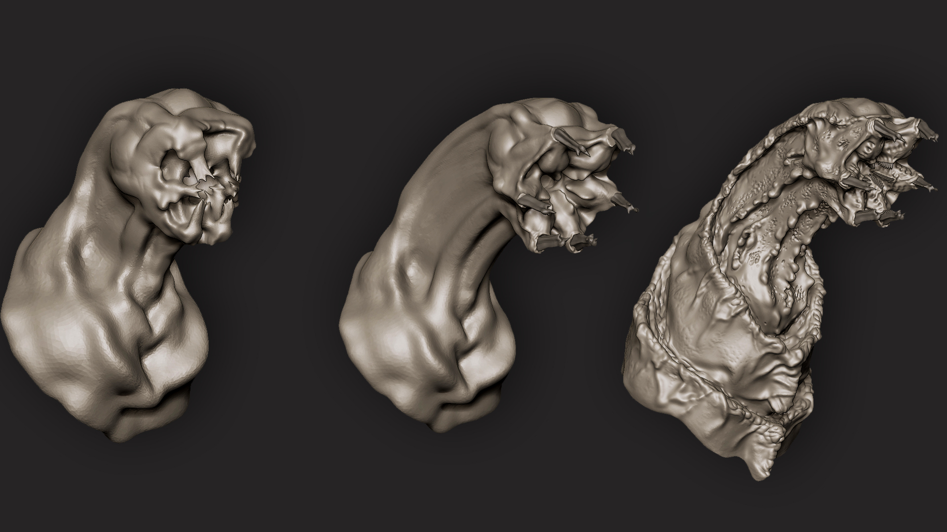 Creature pack №5 - Моё, Zbrush, Существа, Длиннопост