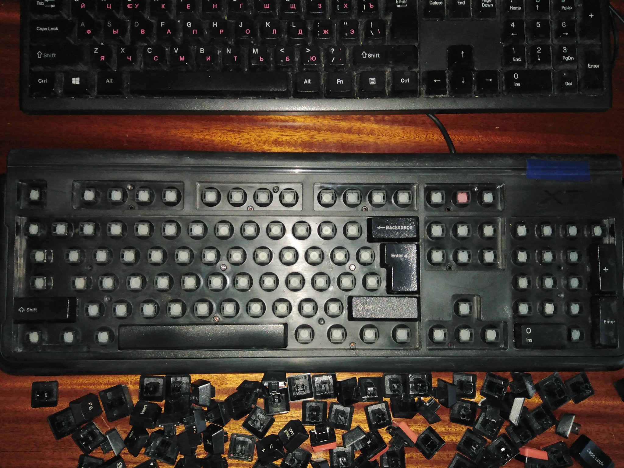 General cleaning of the keyboard - My, Keyboard, Computer help, Longpost