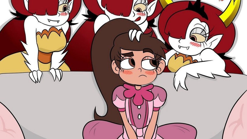 Star vs the forces of evil.Art (On the couch) - Star vs Forces of Evil, Cartoons, Art, Marco diaz, Hekapoo, Princess Marco