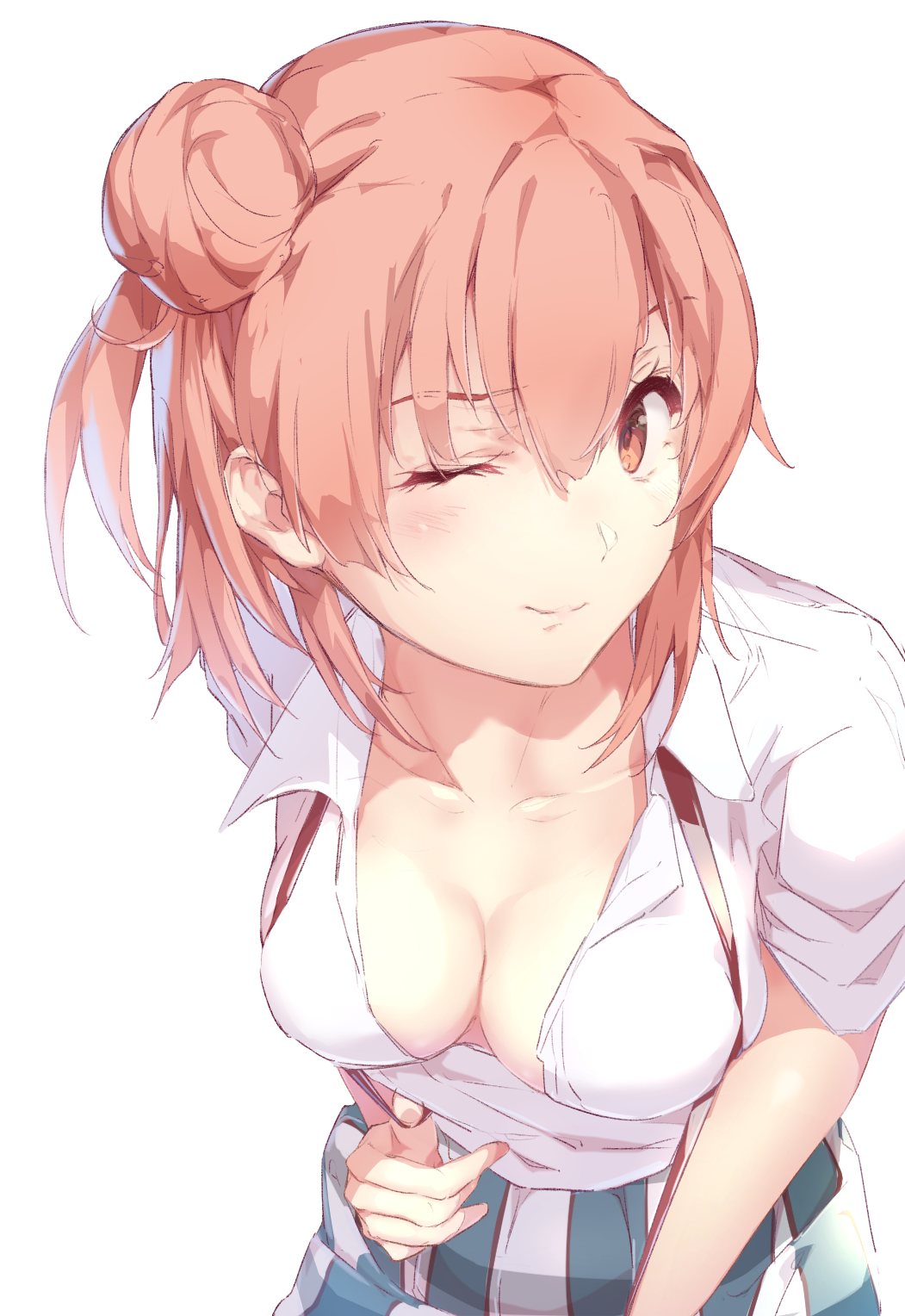 Yui Yuigahama - NSFW, Аниме, Anime Art, Oregairu, Yuigahama Yui, Грудь, Декольте