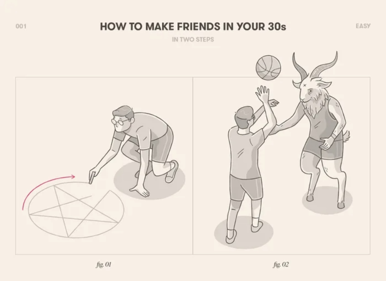 An easy way to make friends for those over 30 - Friends, 9GAG, Pentagram