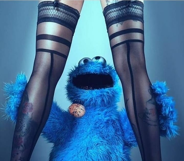 Куки монстр - Ноги, Cookie Monster, Чулки