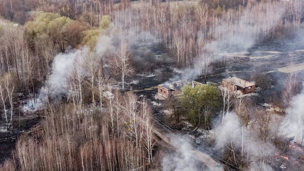 Fires currently raging in the Chernobyl Zone - Chernobyl, Fire, Video, Longpost