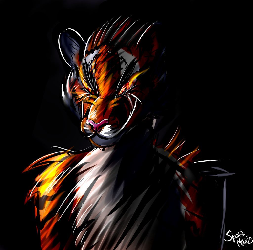 I'm coming to you with news - My, Furry, Art, Sketch, Tiger, Furry tiger, Army, Mat, Longpost, Furry Tiger (artist)