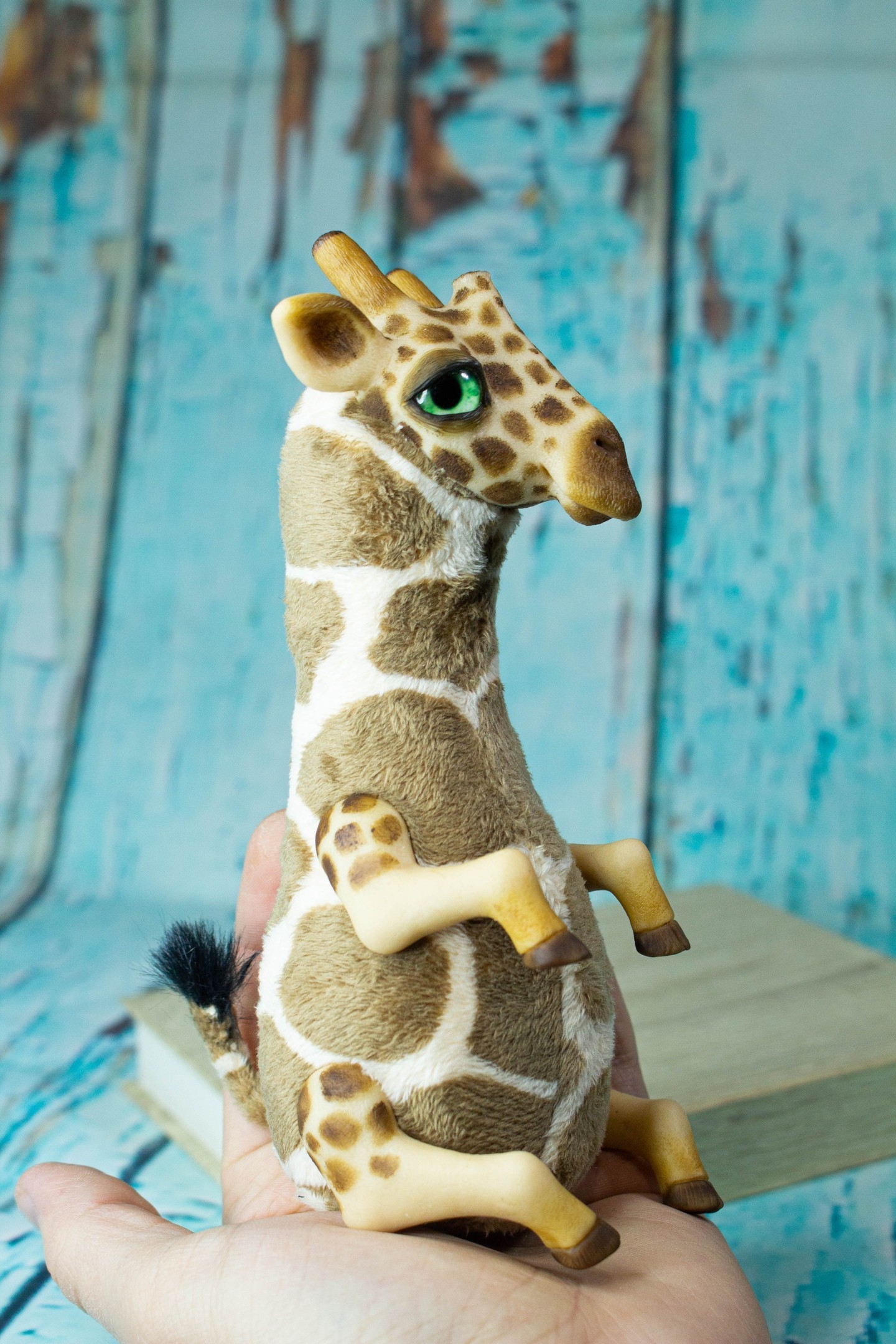 Giraffe - My, Giraffe, Author's toy, Polymer clay, Needlework without process, Longpost