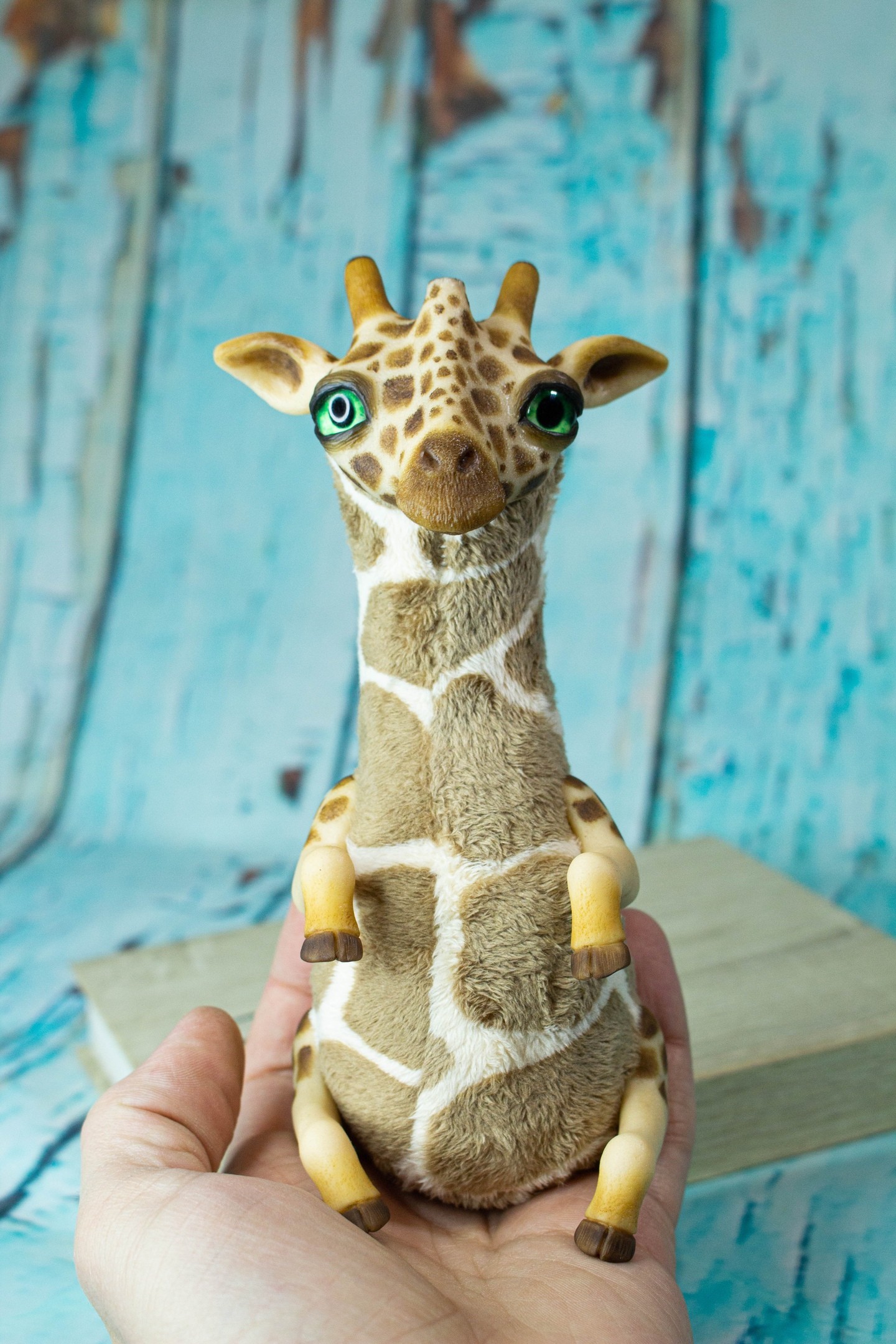 Giraffe - My, Giraffe, Author's toy, Polymer clay, Needlework without process, Longpost