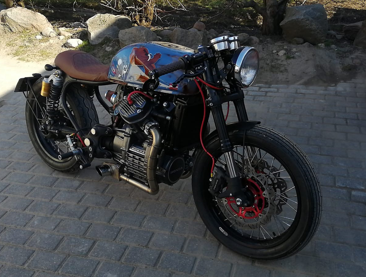 How I made my own motorcycle (Honda CX500 cafe racer) - My, Moto, Honda, Tom and Jerry, Video, Longpost