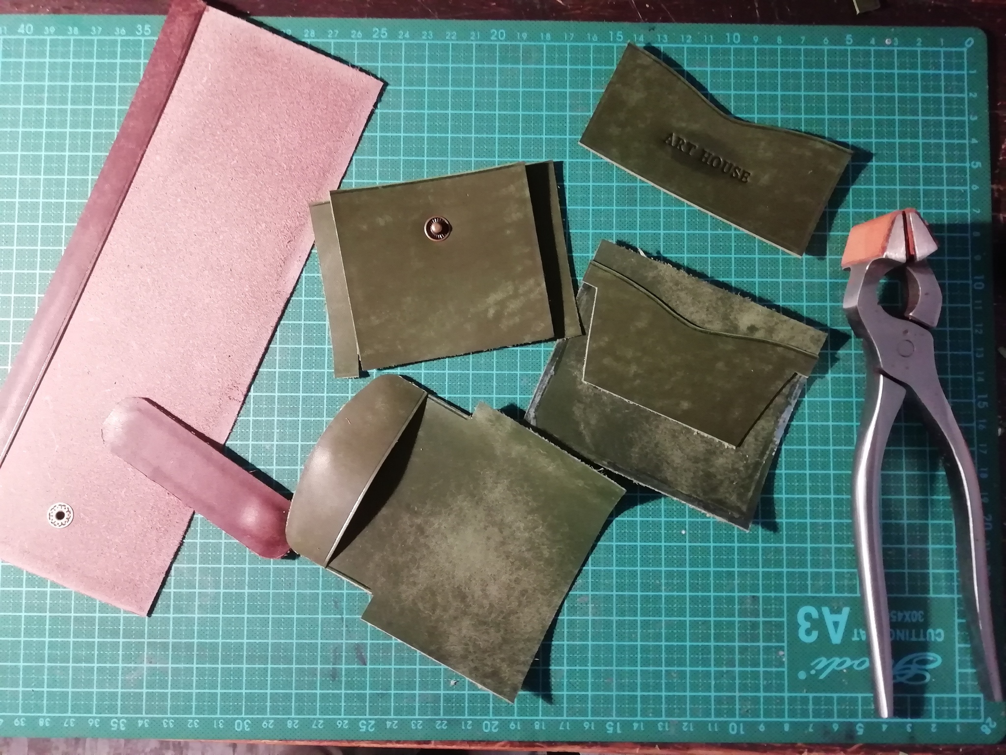 DIY classic leather wallet - My, Longpost, Leather products, Handmade, Needlework with process, Wallet