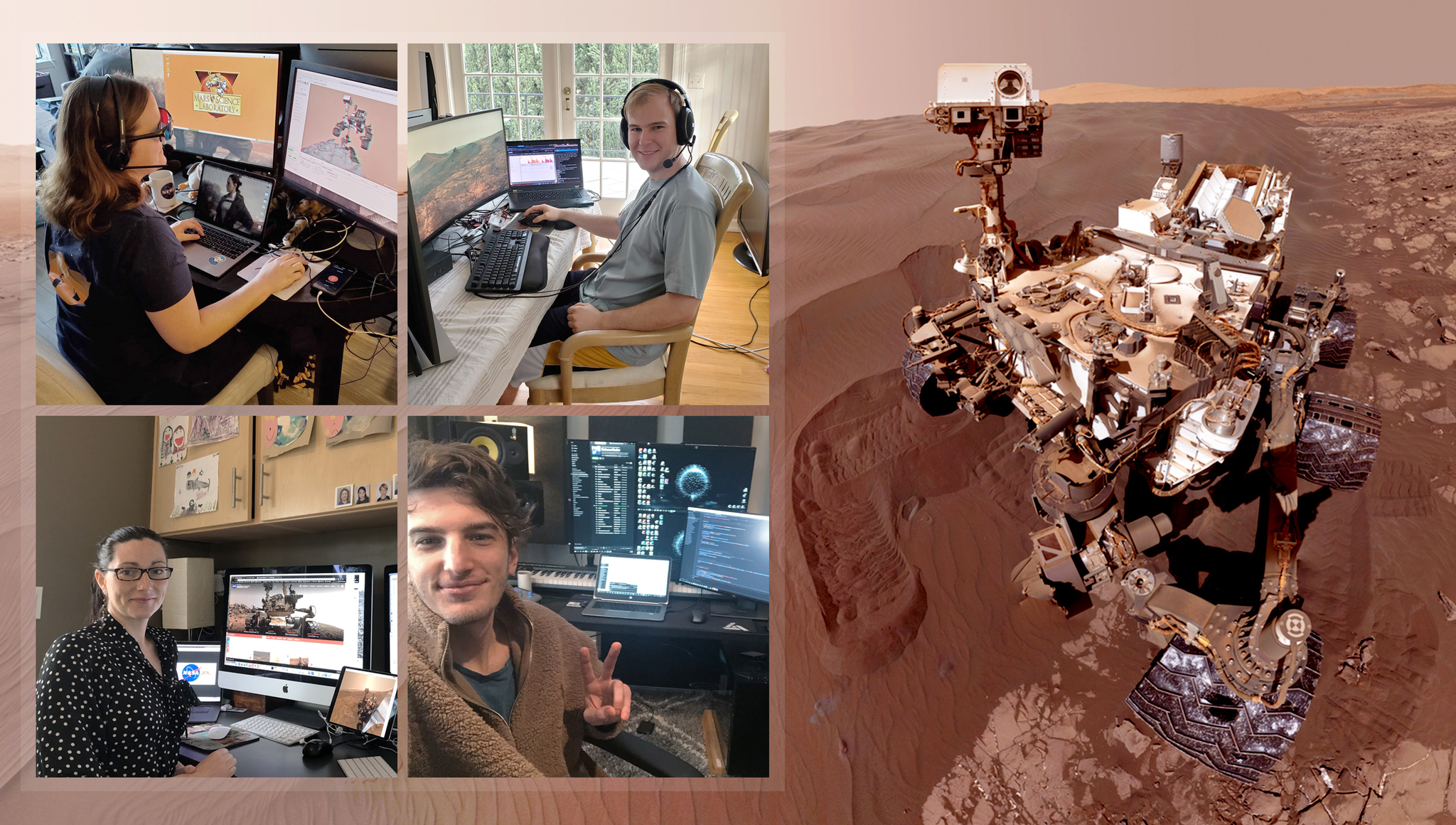 The Curiosity rover team remotely - Remote work, Curiosity, Rover