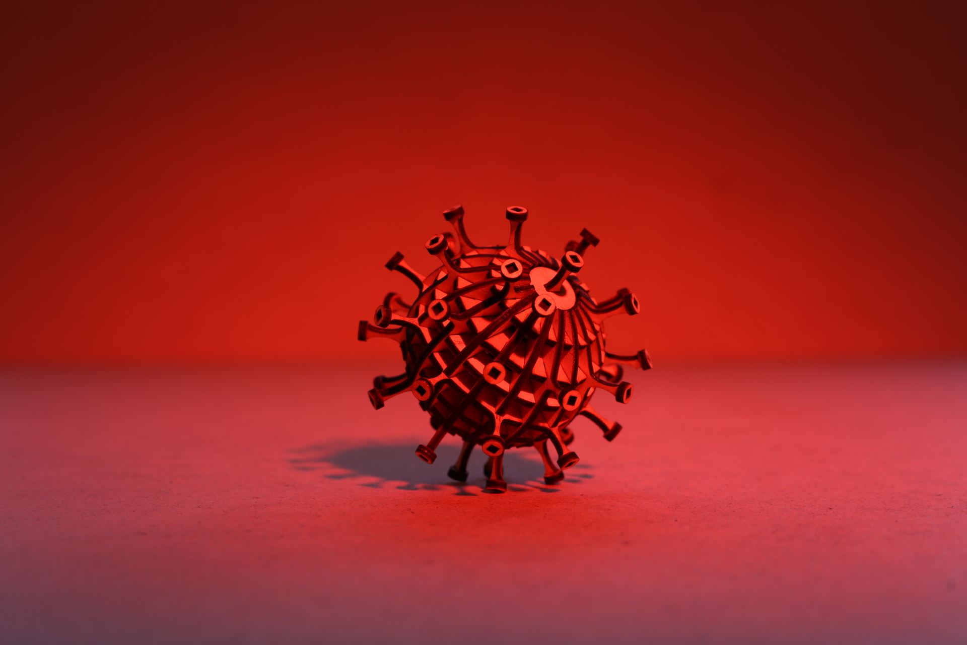 Coronavirus model - My, Coronavirus, Laser cutting, Mask, Virus, Amulet, Longpost