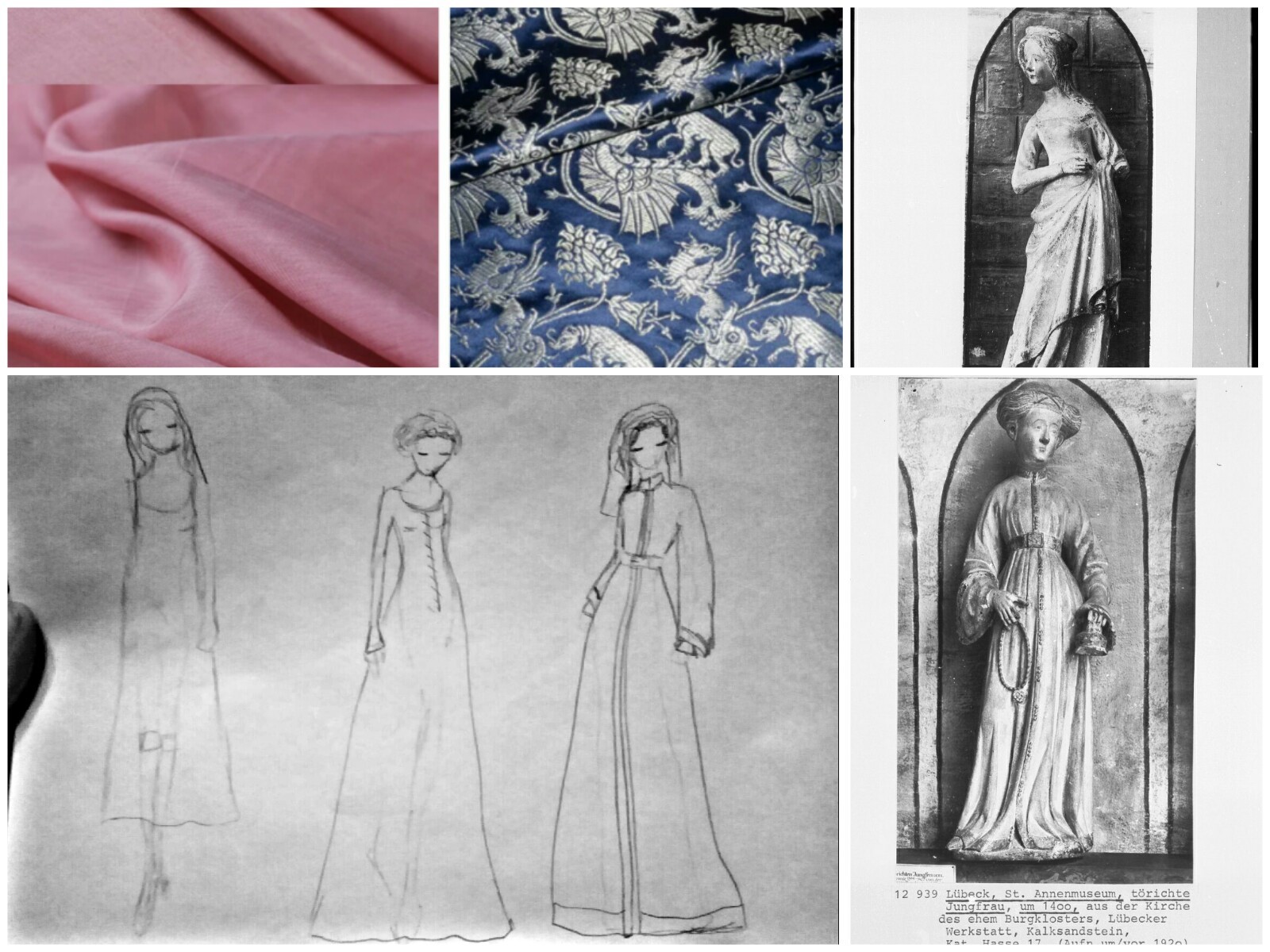 Периоды развития средневековой женской моды