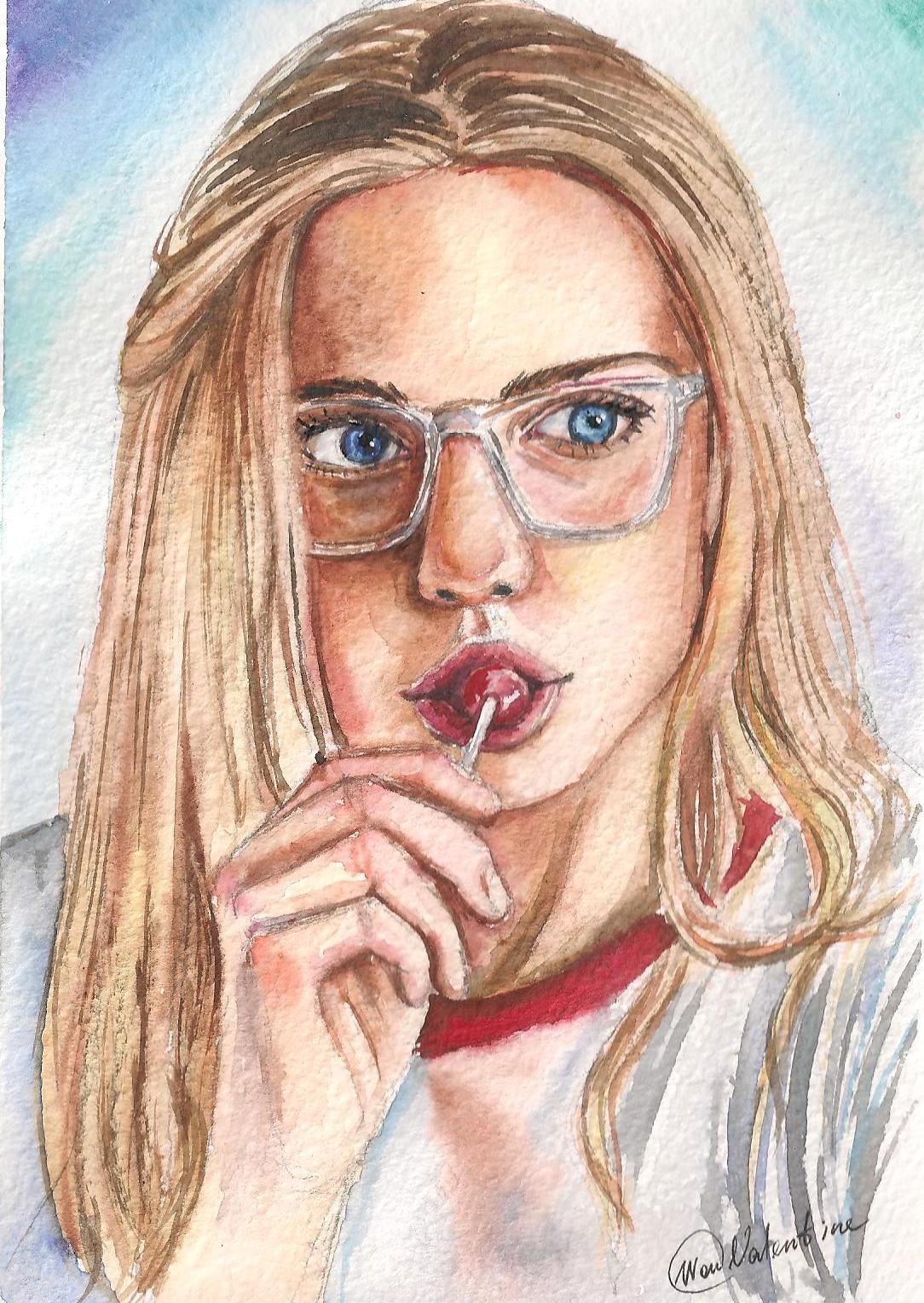 I'll draw a portrait - My, Portrait by photo, Portrait, Watercolor, Longpost