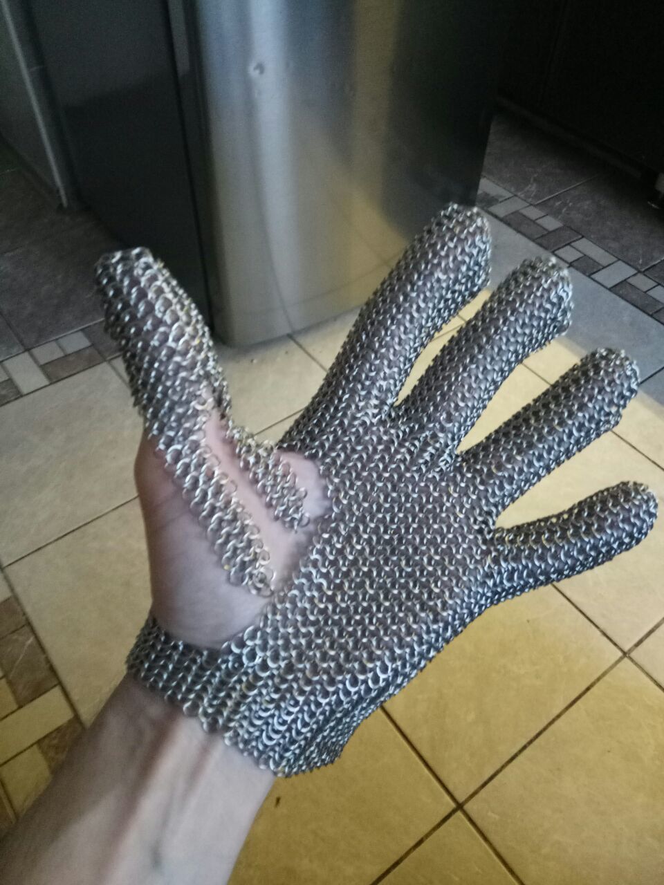 Boner's Glove - My, Longpost, Needlework with process, Gloves, Chain mail