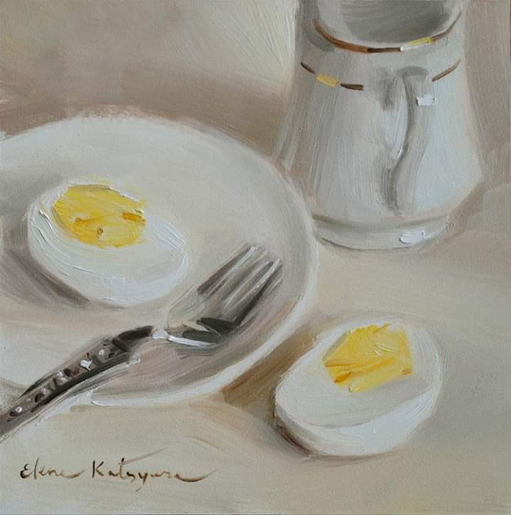 Helen's Egg - Oil painting, Egg