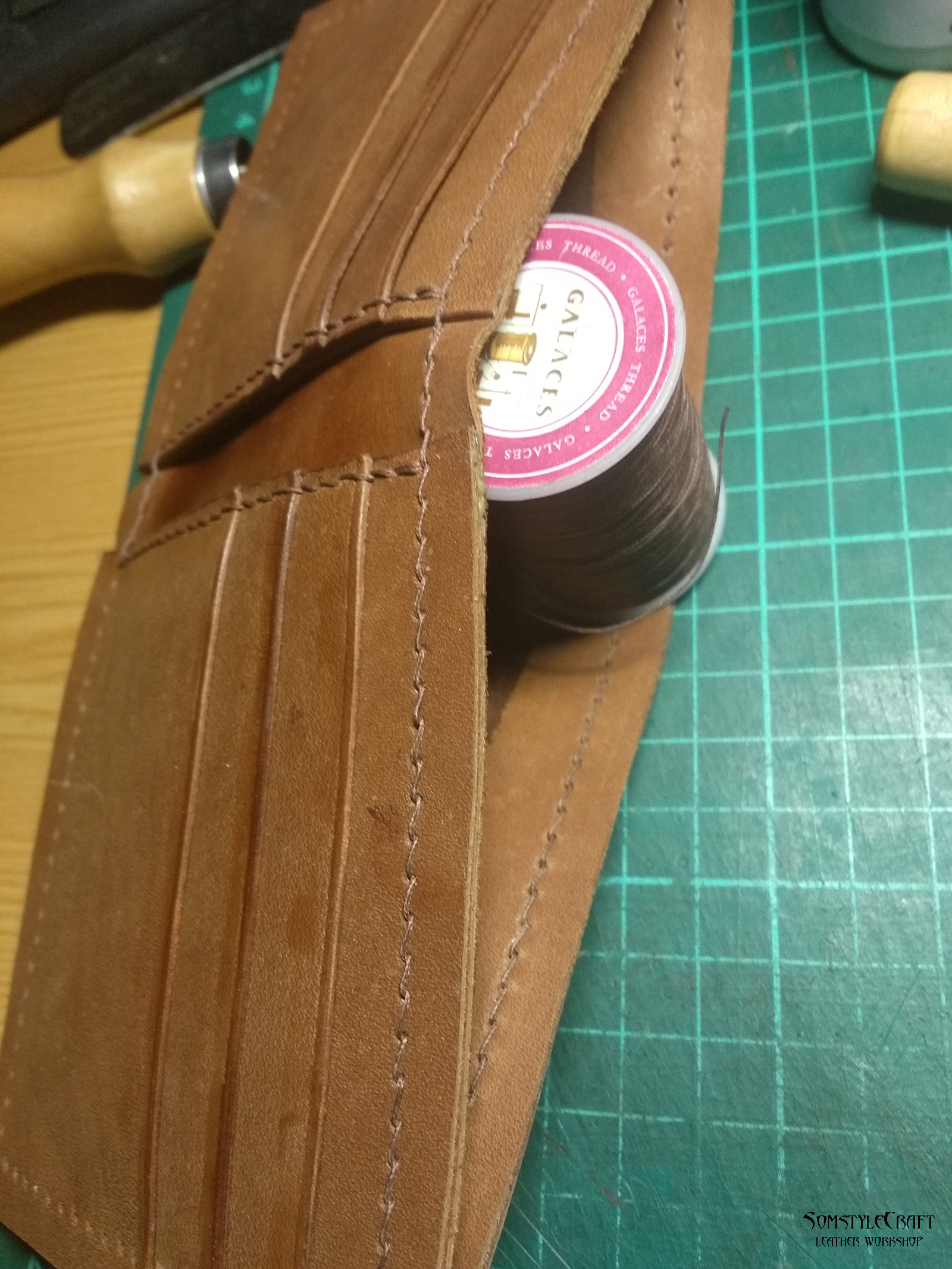 Wallet Kenya - My, Wallet, Needlework with process, Leather products, Longpost, Video