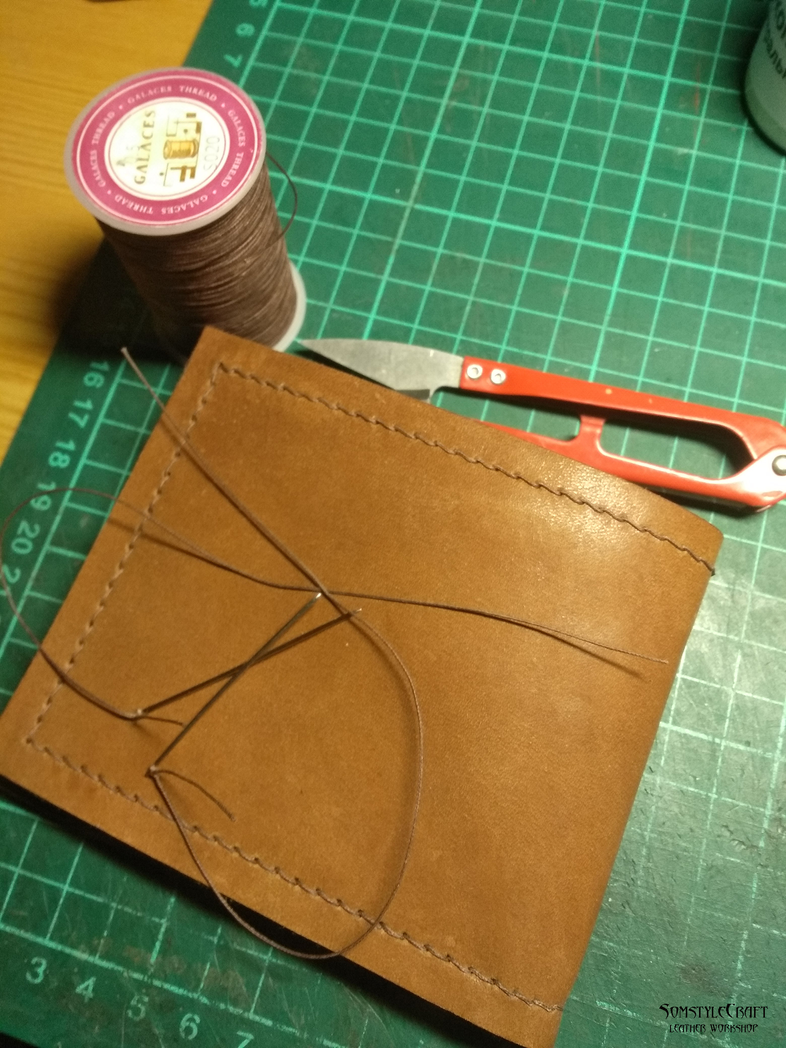 Wallet Kenya - My, Wallet, Needlework with process, Leather products, Longpost, Video