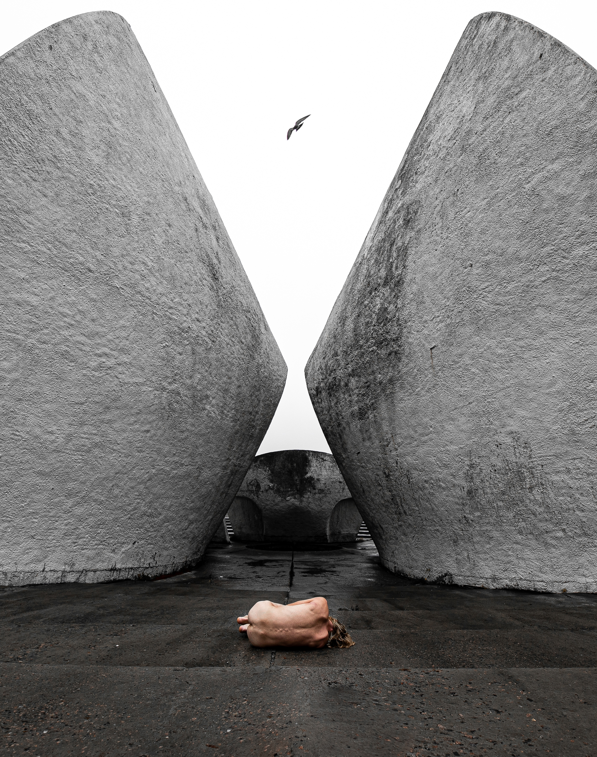 Body and concrete - NSFW, My, Architecture, The photo, Creation, Location, Longpost