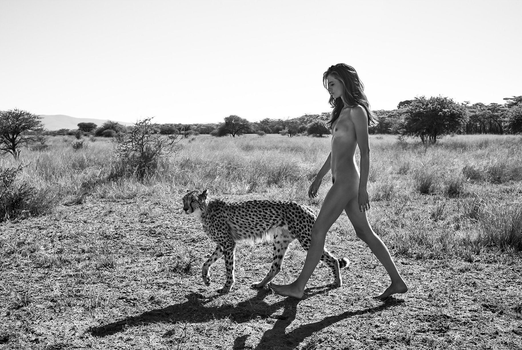 12 Natural Wonders Calendar - NSFW, The calendar, Beautiful girl, Longpost, Erotic, Black and white, Savannah