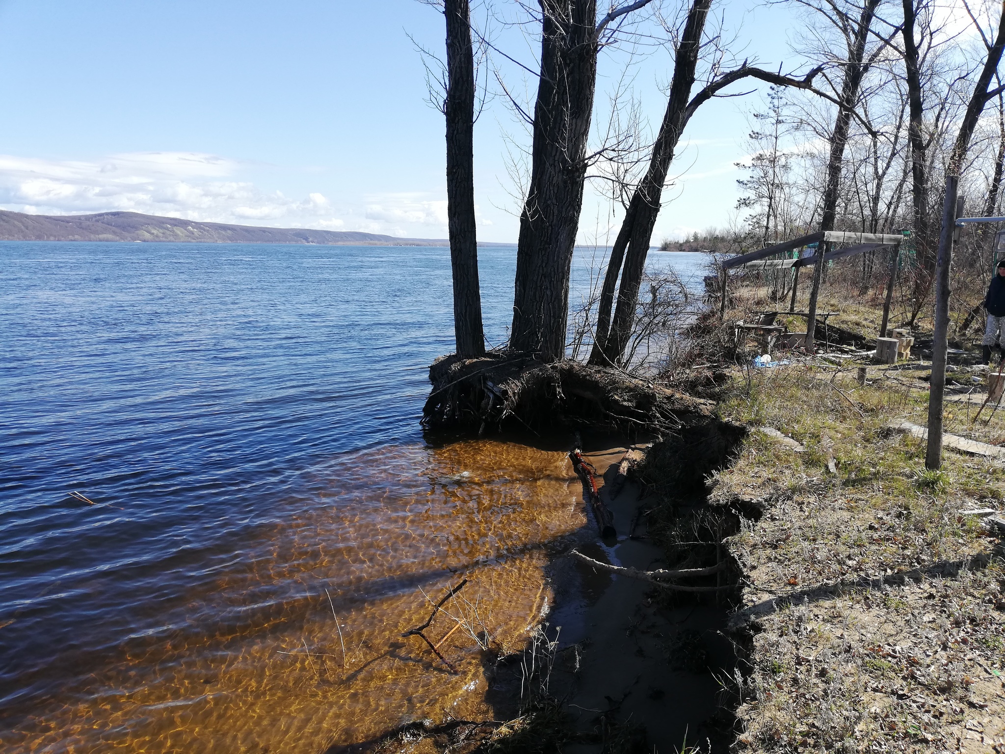 How the Volga eats the shore - My, Volga, Water, Longpost