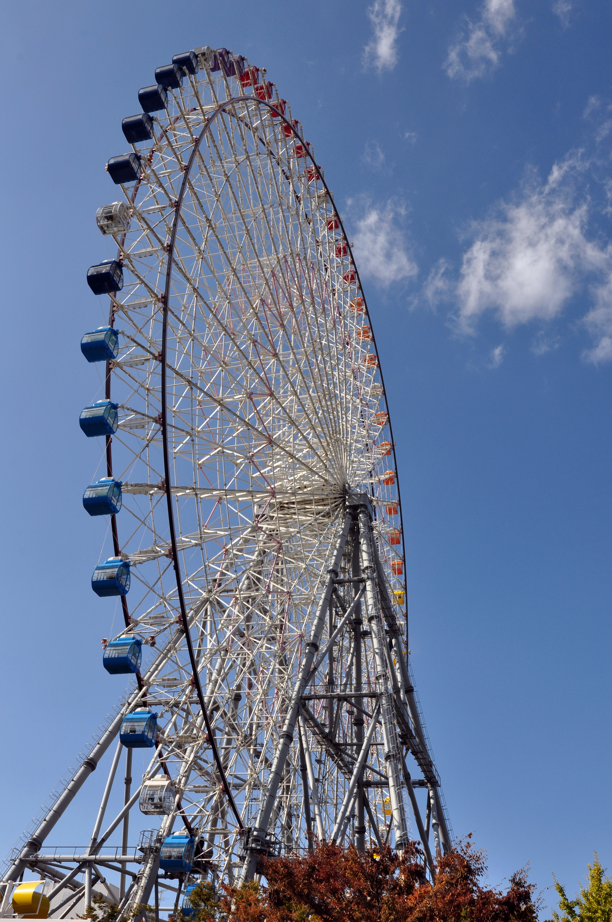 Castle, wheel, tower (Osaka, Japan) - My, Japan, Osaka, Lock, Ferris wheel, Tower, Панорама, Longpost