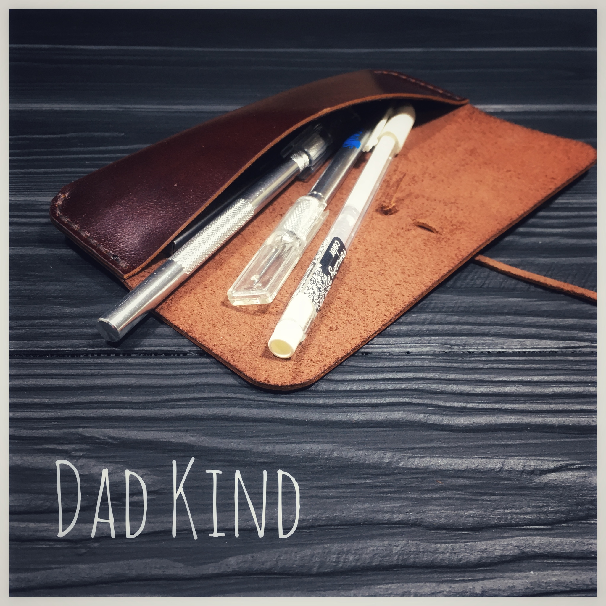 Rolled leather pencil case for tools, pencils + dimensions - My, Leather products, With your own hands, Father, Dadkind, Video, Longpost