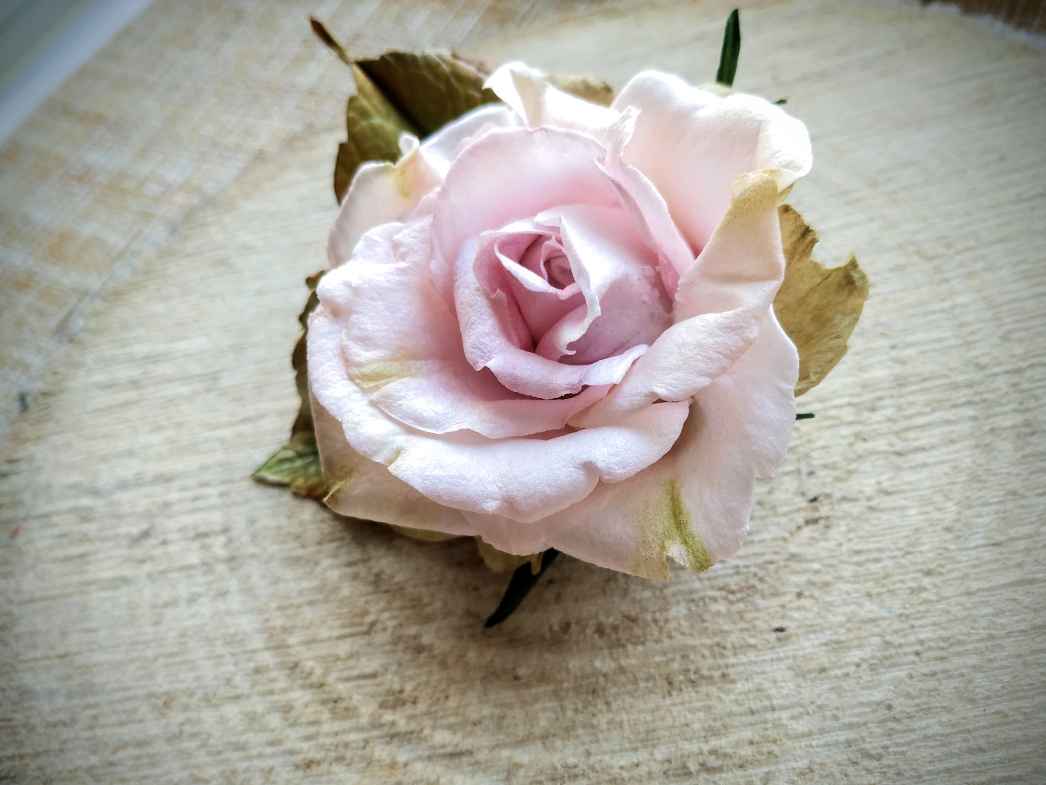 Rose brooch with process - My, Brooch, Flowers, Needlework with process, Handmade, the Rose, Longpost