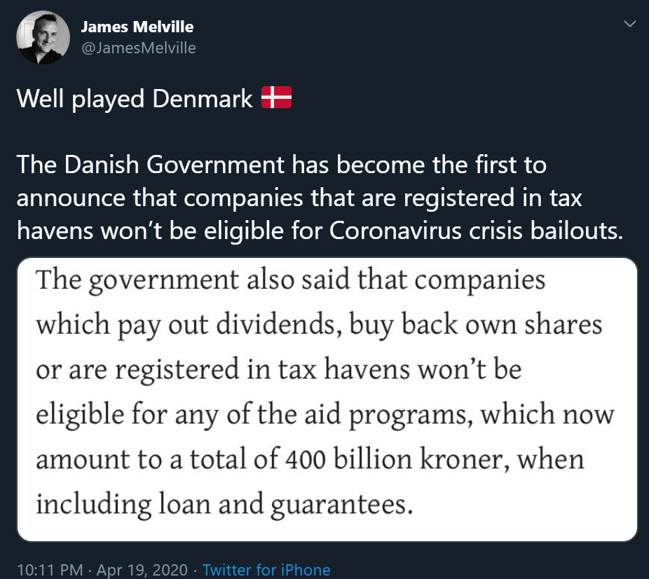 Reasonably - Denmark, Twitter, A crisis, Economy, Finance, Help, Government, Tax